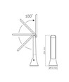 Lampe de bureau LED Berlin, 5W - Rechargeable, dimmable, 3-en-1 CCT, portable, blanc