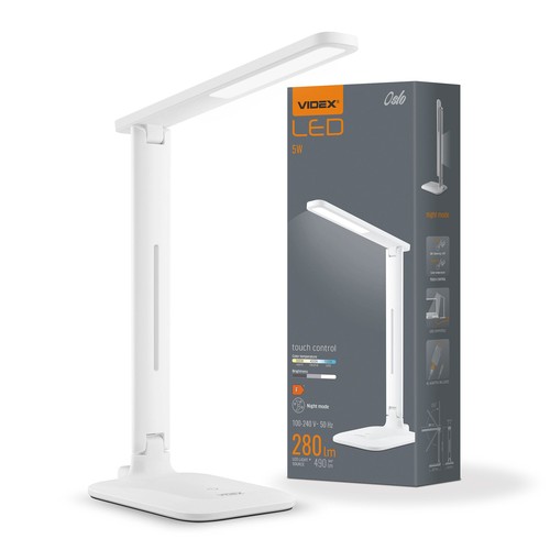 Lampe de bureau LED Oslo 5W, dimmable 3 niveaux - Blanc, CCT, 280lm, IP20 intérieur