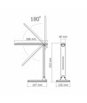 Lampe de bureau LED Oslo 5W, dimmable 3 niveaux - Blanc, CCT, 280lm, IP20 intérieur