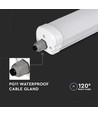 Réglette LED complète 150cm 48W étanche, câblage traversant - 5760lm, 120lm/W, IP65