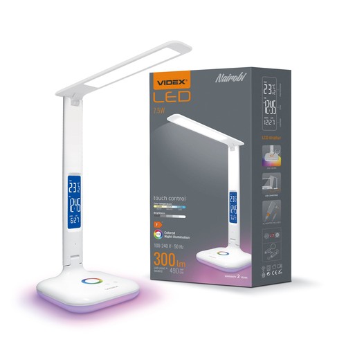 Lampe de table Nairobi - LED, dimmable, blanc, 230V, 490lm, 7,5W