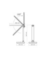 Lampe de bureau LED rechargeable 5W - Touch dimmable, CCT, batterie 2600mAh, blanc, incl. câble USB