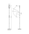 Lampadaire LED Tokyo 12W, dimmable - 1280lm, noir, commande tactile, CCT réglable, flicker free
