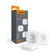 Lot de 2 veilleuses LED rechargeables 0,5W avec capteur - CCT 3 étapes, USB-C, montage magnétique, détecteur de mouvement