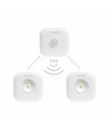 Lot de 2 veilleuses LED rechargeables 0,5W avec capteur - CCT 3 étapes, USB-C, montage magnétique, détecteur de mouvement