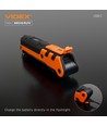 Lampe de poche LED rechargeable multifonctionnelle