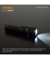 Lampe de poche LED - portable, blanc froid, luminosité 1700 lm, consommation 20W