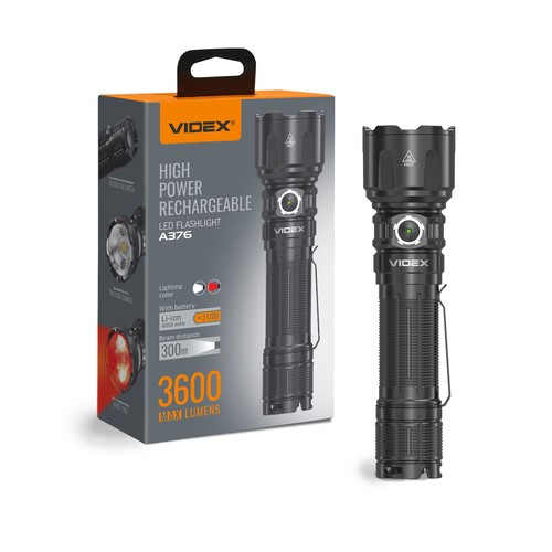 KRAFTIG Lampe de poche LED - 3600lm, 5000K, rechargeable, IP68, 20W