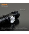 10W Lampe frontale LED rechargeable - 5000K, USB-C, 1200lm