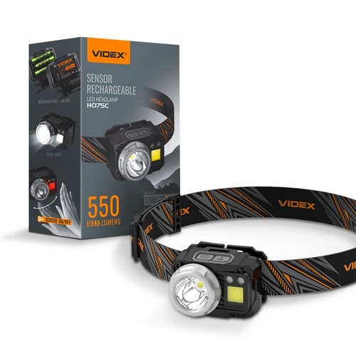 Lampe frontale LED, Rechargeable, 5W + COB - 5000K, 550lm