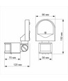 Détecteur de mouvement PIR infrarouge, blanc - Angle 180°, 1200W, IP44 extérieur, durée et luminosité réglables