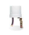 Interrupteur crépusculaire 25A - IP44, 5750W, blanc, capteur de lumière marche/arrêt automatique