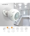 Détecteur de mouvement infrarouge - 360 degrés, 1200W, IP20 intérieur, portée jusqu'à 8m
