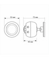 Détecteur de mouvement infrarouge - 360 degrés, 1200W, IP20 intérieur, portée jusqu'à 8m