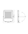 Projecteur LED 100W - 150lm/W, IP65, Gris, 5000K, extérieur