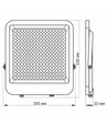 Projecteur LED 200W - 150lm/W, 30.000lm, IP65, 5000K, boîtier gris