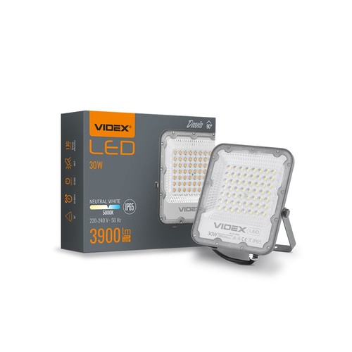 Projecteur LED 30W - 130lm/W, 3900lm, IP65, 5000K, extérieur, lampe de chantier