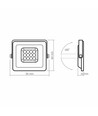 Projecteur LED 10W - 5000K, IP65, IK08, gris, extérieur