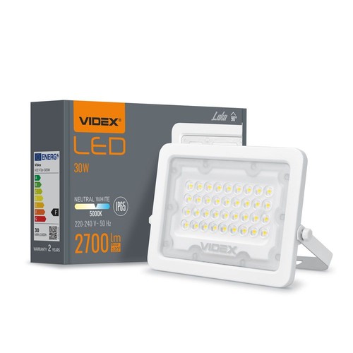 Projecteur LED 30W avec détecteur - 2700lm, IP65, 5000K, capteur PIR, projecteur de chantier extérieur