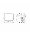 Projecteur LED 20W - 1900lm, IP65, noir, extérieur, 5000K