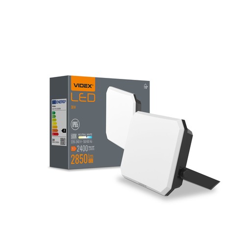 Projecteur LED 30W, noir - 2850lm, IP65, 5000K, extérieur, projecteur de chantier