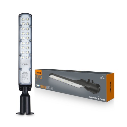 Lampadaire LED 50W - 100lm/W, IP65, 5000K, blanc neutre, garantie 2 ans