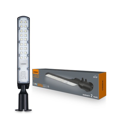 Lampadaire LED 50W - 100lm/W, IP65, 5000K, blanc neutre, garantie 2 ans
