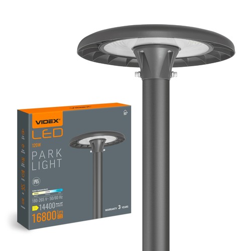 Éclairage public / Lampe de parc LED 120W - 140lm/W, IP65, Wattage et CCT réglables
