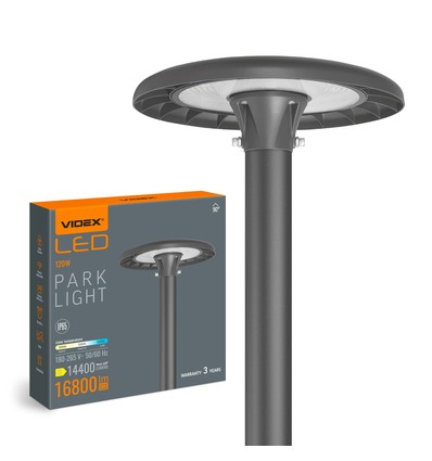 Éclairage public / Lampe de parc LED 120W - 140lm/W, IP65, Wattage et CCT réglables