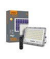 Projecteur LED Solara 50W avec panneau solaire - 1000lm, IP65, 5000K, gris, incl. télécommande et panneau solaire