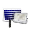 Projecteur LED Solara 50W avec panneau solaire - 1000lm, IP65, 5000K, gris, incl. télécommande et panneau solaire