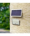 Projecteur LED Solara 50W avec panneau solaire - 1000lm, IP65, 5000K, gris, incl. télécommande et panneau solaire
