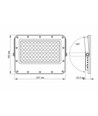 Projecteur LED Solara 50W avec panneau solaire - 1000lm, IP65, 5000K, gris, incl. télécommande et panneau solaire