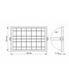 Projecteur LED Solara 50W avec panneau solaire - 1000lm, IP65, 5000K, gris, incl. télécommande et panneau solaire