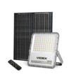 Projecteur LED Solara 30W avec panneau solaire - 3740lm, IP65, 5000K, batterie 96Wh, aluminium, extérieur