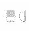 Projecteur LED Solara 30W avec panneau solaire - 3740lm, IP65, 5000K, batterie 96Wh, aluminium, extérieur