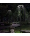 Lampe de parc LED Solara 12W avec détecteur - 1400lm, IP54, 360 degrés, 3.2V, CCT, finition noire