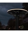 Lampe de parc LED Solara 12W avec détecteur - 1400lm, IP54, 360 degrés, 3.2V, CCT, finition noire