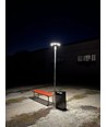 Lampe de parc LED Solara 12W avec détecteur - 1400lm, IP54, 360 degrés, 3.2V, CCT, finition noire