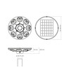 Lampe de parc LED Solara 12W avec détecteur - 1400lm, IP54, 360 degrés, 3.2V, CCT, finition noire