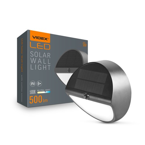 Applique solaire avec capteur - IP54, angle de diffusion 120°