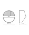 Applique solaire avec capteur - IP54, angle de diffusion 120°