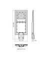 Lampadaire solaire LED - 2300 lumens, détecteur de mouvement, IP65