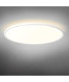 Plafonnier LED 44W avec rétroéclairage, CCT - 109lm/W, IP54, Ø50cm, bord blanc, 3 couleurs de lumière