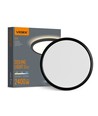 Plafonnier/Applique murale LED 22W avec rétroéclairage - IP54, Noir, CCT réglable, Ø29,3cm, 2400lm
