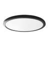 Plafonnier/Applique murale LED 22W avec rétroéclairage - IP54, Noir, CCT réglable, Ø29,3cm, 2400lm