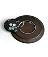 Plafonnier/Applique murale LED 22W avec rétroéclairage - IP54, Noir, CCT réglable, Ø29,3cm, 2400lm