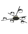 Plafonnier 6x GX53 avec backlight, 9W - Noir, 2700K, 830lm, IP20, sans source lumineuse pour douille GX53