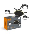 Spot de plafond 3x GX53 avec backlight, noir - 20x8,5cm, IP20, incl. 9W backlight, sans source lumineuse
