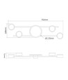 Spot de plafond 4x30W GX53 - 230V, 830lm, éclairage de fond 9W